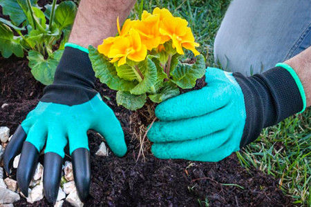 Paire de Gants de Jardinage avec 4 Griffes