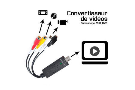 Convertisseur USB pour Numériser vos Cassettes VHS - SHOP-STORY à