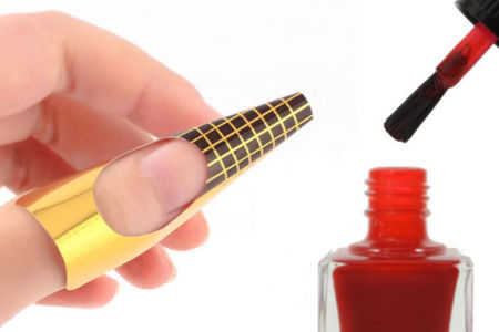 Pack de 100 Guides Autocollants pour Pose de Vernis à Ongles