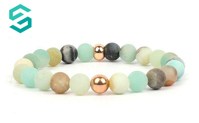 Bracelet de Méditation avec Perles Amazonite 