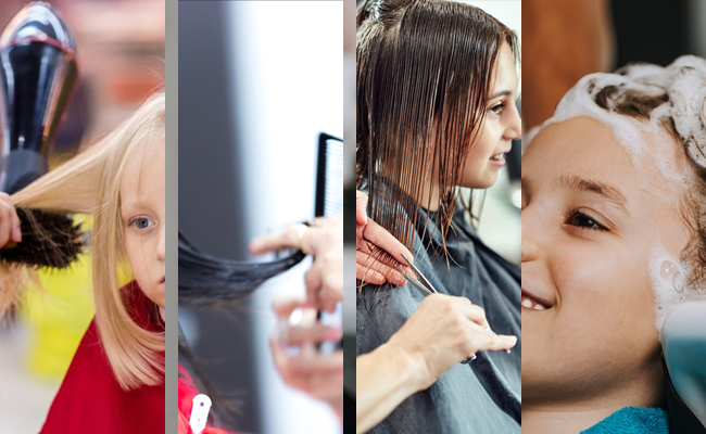 Forfait coiffure pour enfant: shampoing, soin profond et brushing droit