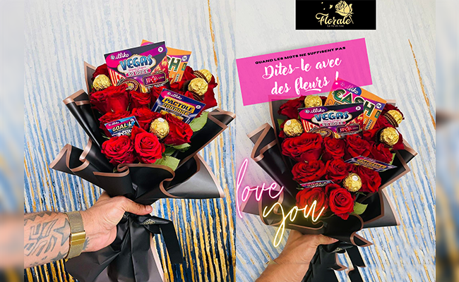 Bouquet de roses personnalisés