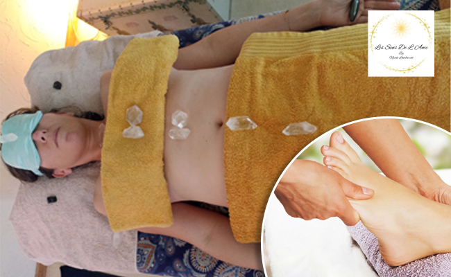 Soin lithothérapie ayurvédique, massage des pieds (2h)