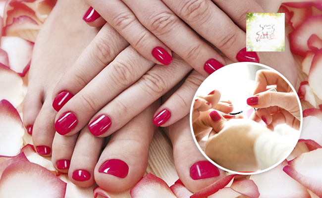 Pose de vernis semi-permanent mains ou pieds
