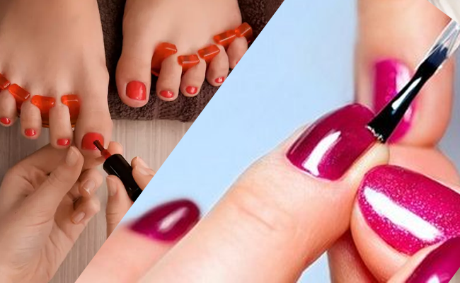 Pose de vernis semi-permanent mains ou pieds
