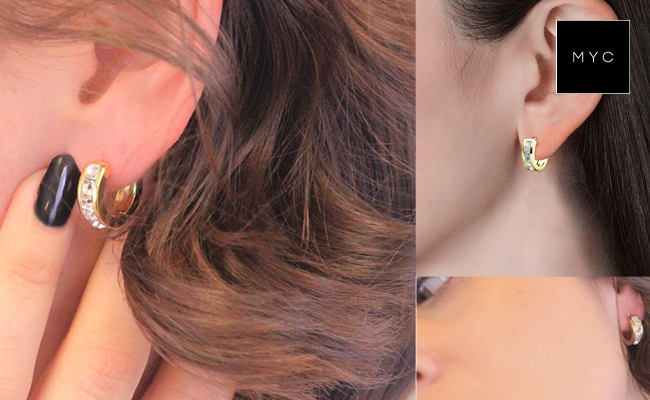  Boucles d'oreilles Square Hoop 