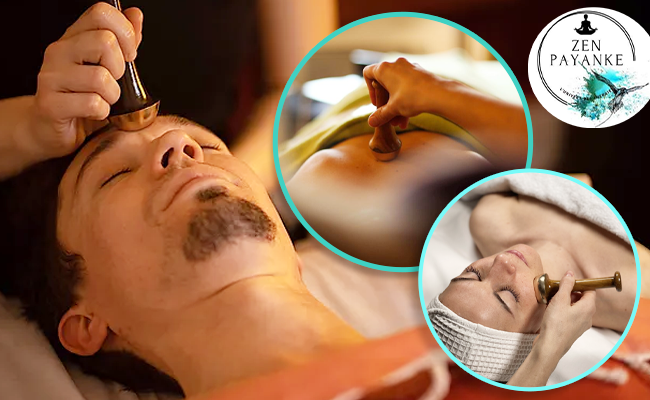 Massage métal kansa arrière corps, avant corps OU visage - 45 min