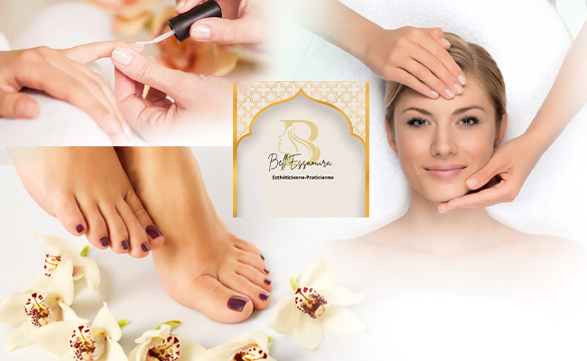 Soin et modelage du visage (1h)+ pose de vernis