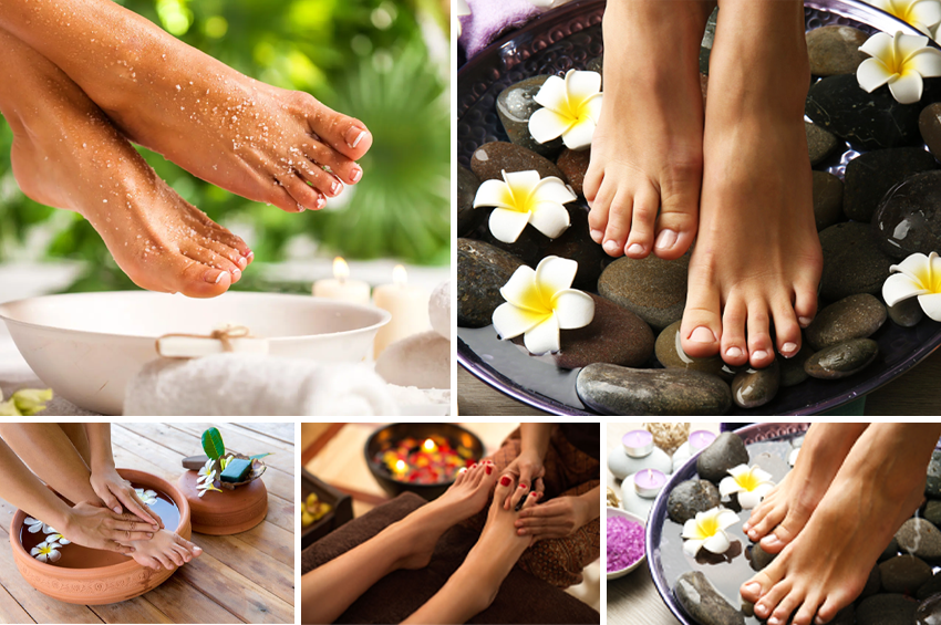 Forfait coiffure (shampoing et brushing) + pédi-spa