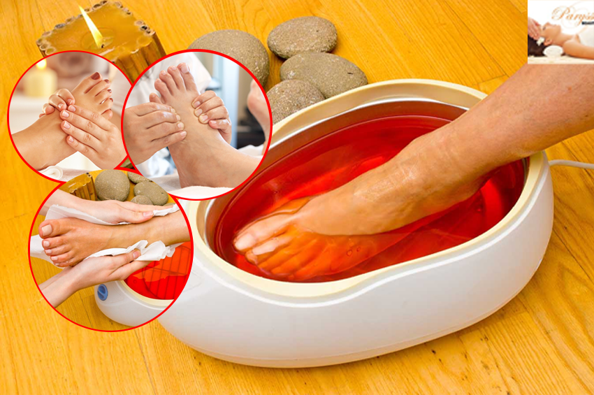 Soin des pieds à la paraffine+ Modelage des pieds(1h)