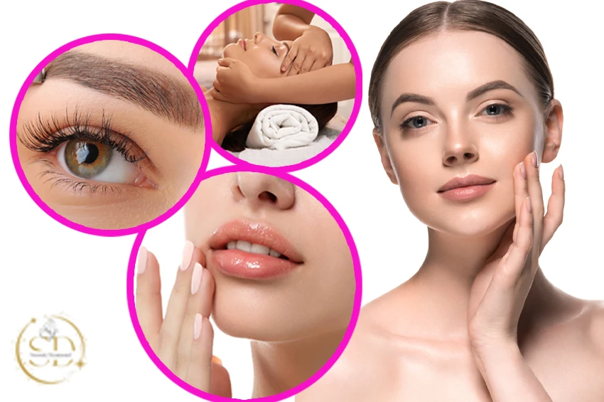 Soin du visage avec épilation de sourcils et lèvres (1h30)