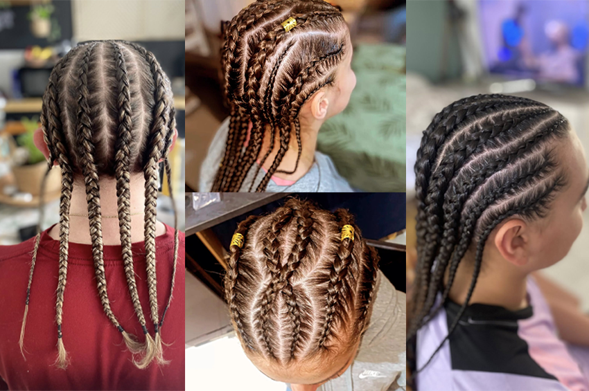 Tresses plaquées – tête entière