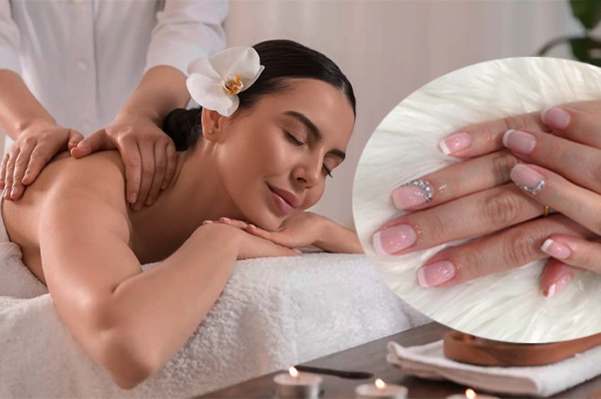 Formule mini-étoile : Massage + Pose semi-permanent mains (1h15)