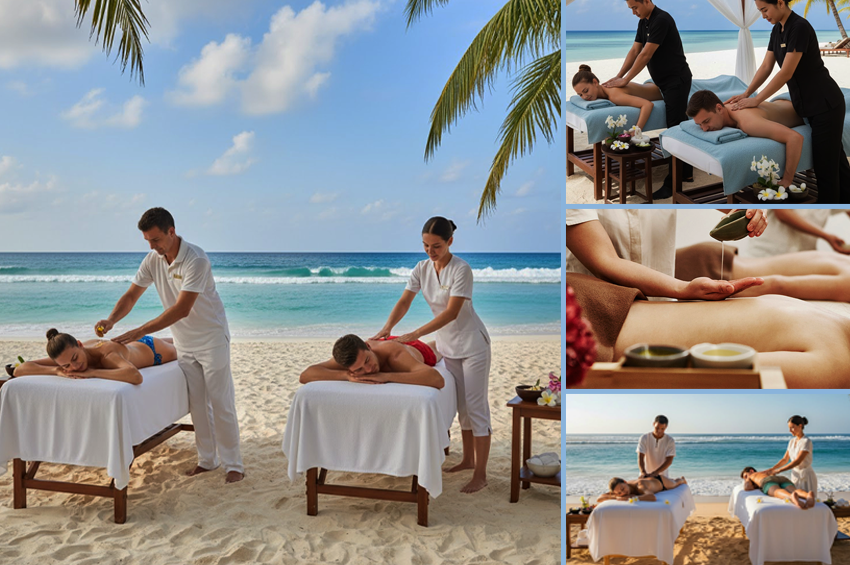 Massage 5 continents en DUO au bord de la mer