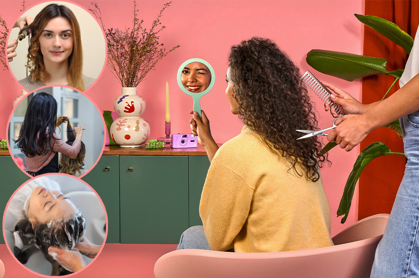 Forfait coiffure complet à domicile : shampoing, soin, coupe et brushing