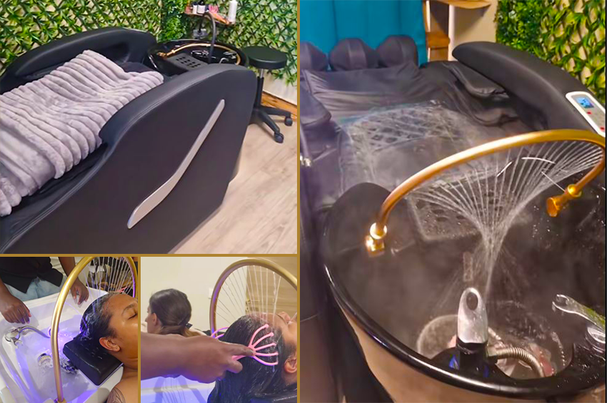 Head spa, shampoing , soin ,séchage + fauteuil massant +modelage des mains