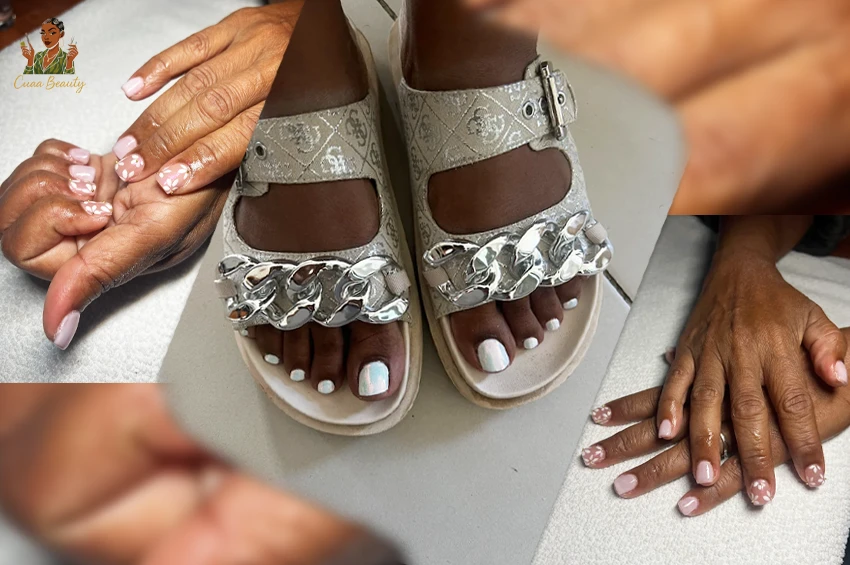 Pose vernis semi-permanent des mains OU pieds (avec déco)