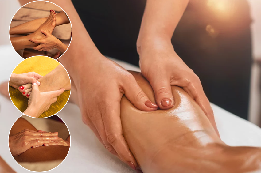 Massage thaï style : Jambes Légères + Pieds (1h)