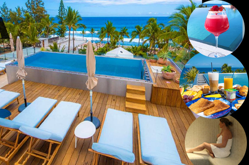 Journée détente au rooftop : accès piscine, hammam, petit déjeuner ou planche de tapas avec thé glacé ou jus de fruit