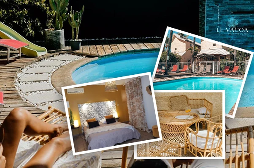 1 nuit pour 2 pers et piscine chauffée