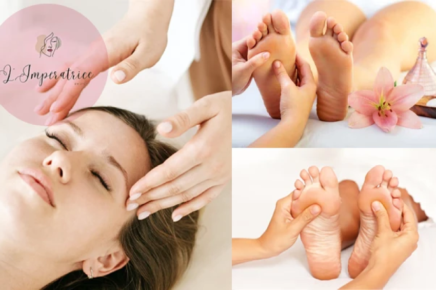 Massage crânien et réflexologie plantaire (1h15)