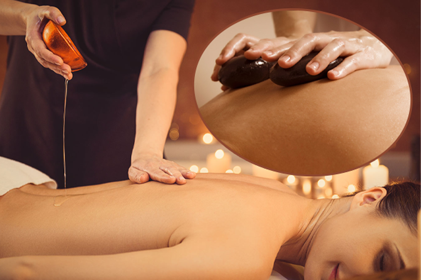 Massage abhyanga dos aux pierres chaudes (2h)