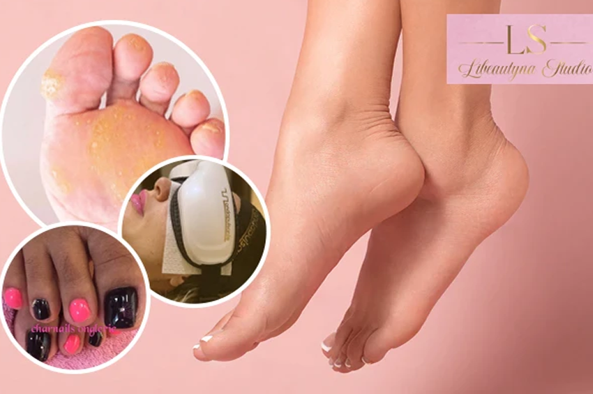 Soins anti callosité+pose vernis semi permanents+presso eye
