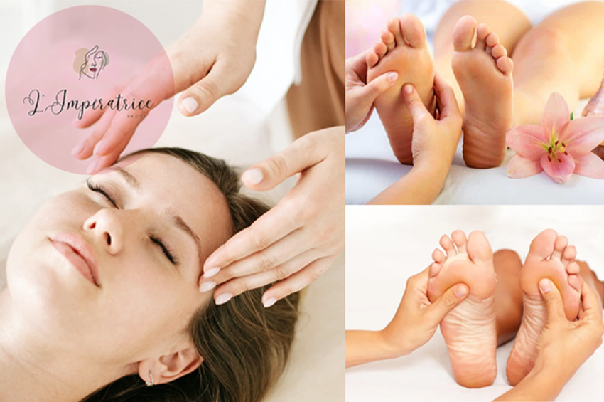 Massage crânien et réflexologie plantaire (1h15)