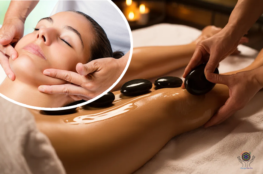 Massage facial japonais, massage jambes aux pierres froides (1h30)