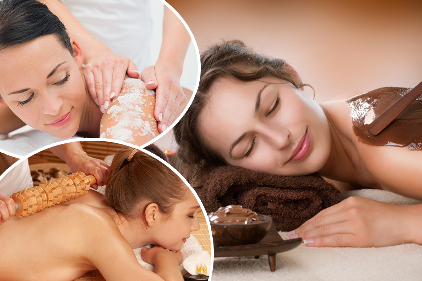  Gommage ,madérothérapie ,enveloppement (1h30)