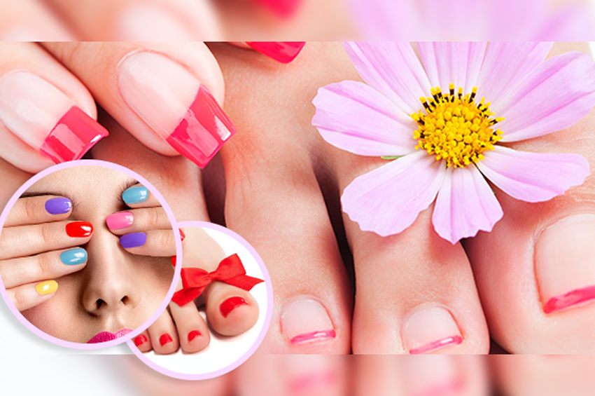 Pose de vernis semi-permanent mains et pieds