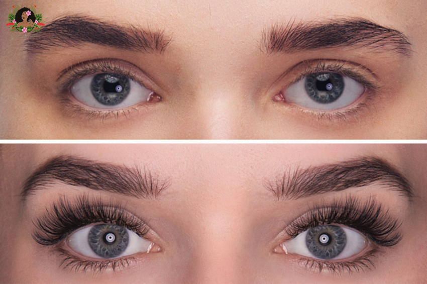 rehaussement de cils et teinture 