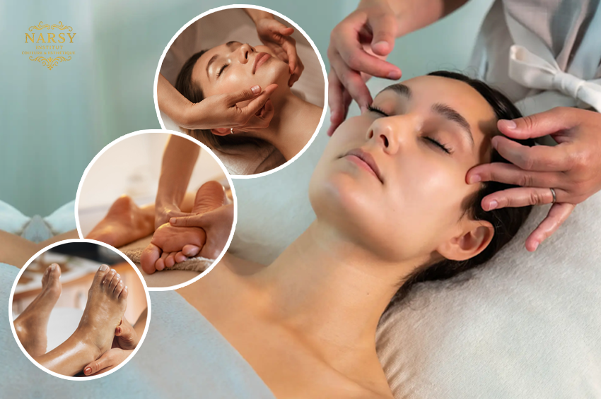 Rituel de beauté complet : Head spa, soin de visage et modelage des pieds (1h30)