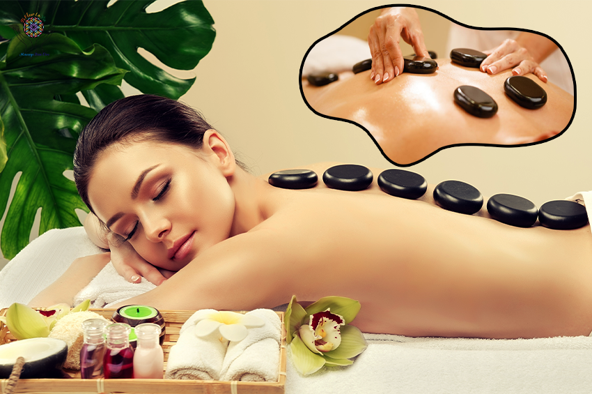 Massage du corps aux pierres chaudes (1h30)