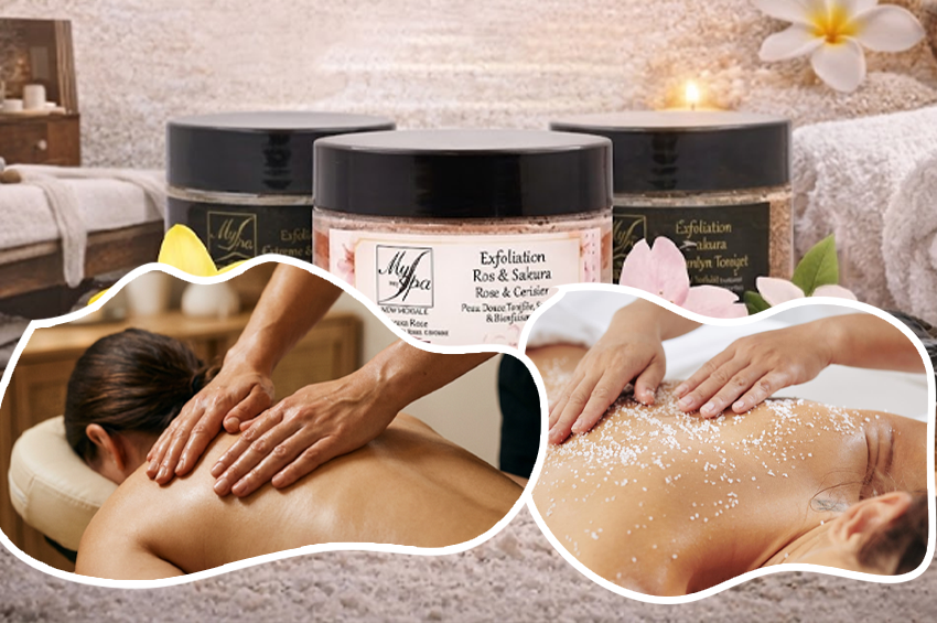 Gommage corps et Massage de l'arrière corps (1h) 