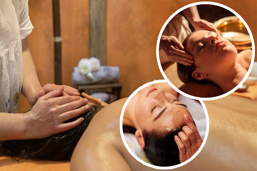 Shiro Abhyanga avec massage du dos (1h)