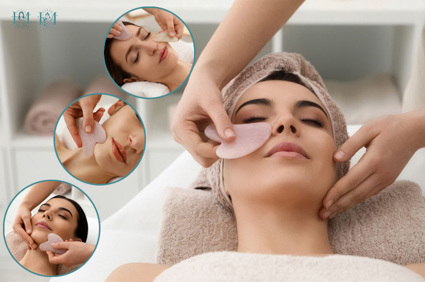 Massage visage à la pierre de gua sha (1h15)