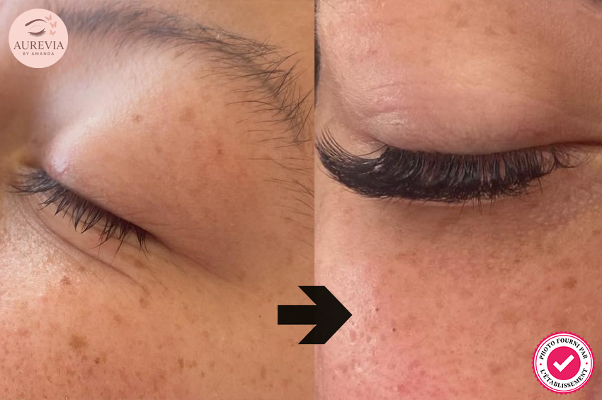 Extension de cils mixte 