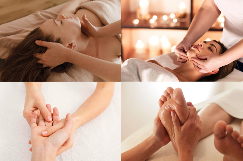 Massage facial, crânien, palmaire et plantaire (1h)