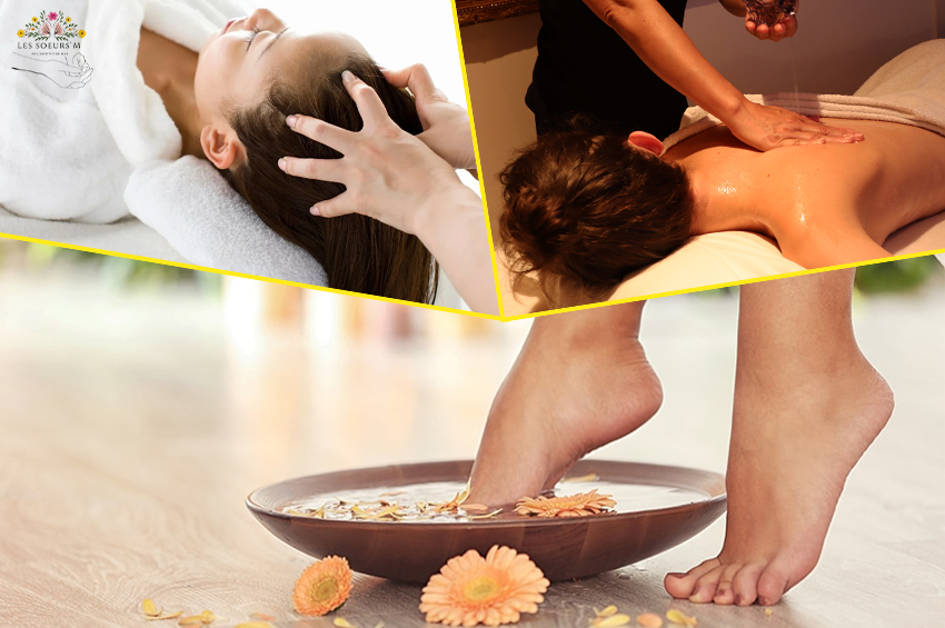 Massage ayurvédique, crânien Shiroychampi et bain des pieds (1h45)