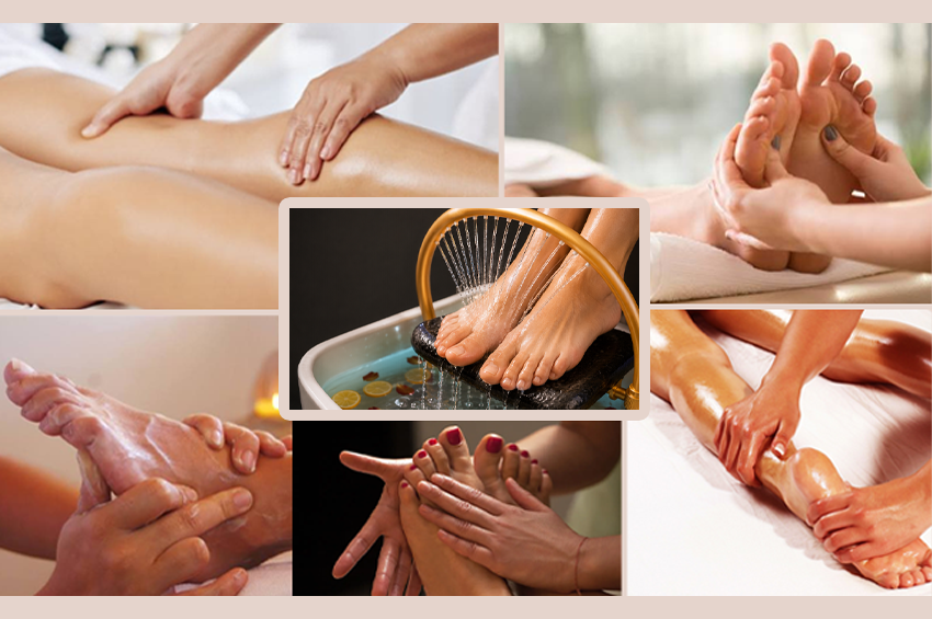 Massage relaxant et soins détente des pieds (1h45)