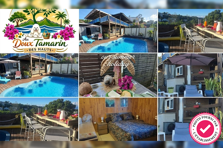 1 nuit pour 2 à 5 personnes avec piscine chauffée
