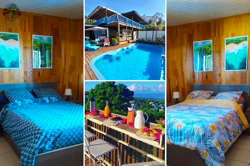 1 nuit pour 2 à 5 personnes avec piscine chauffée
