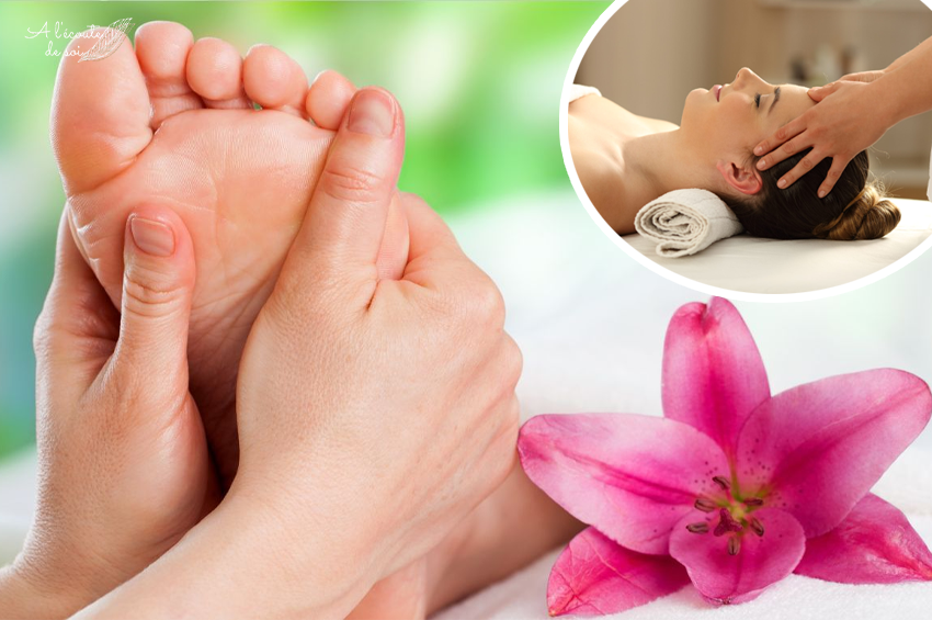 Réflexologie plantaire, massage crânien (1h)