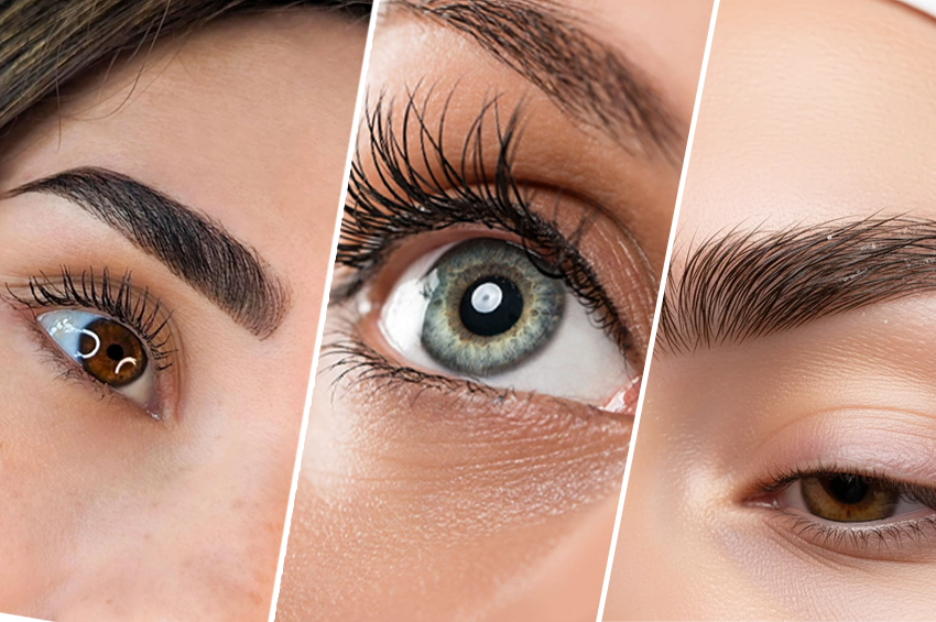 Browlift, teinture, épilation avec rehaussement de cils à domicile