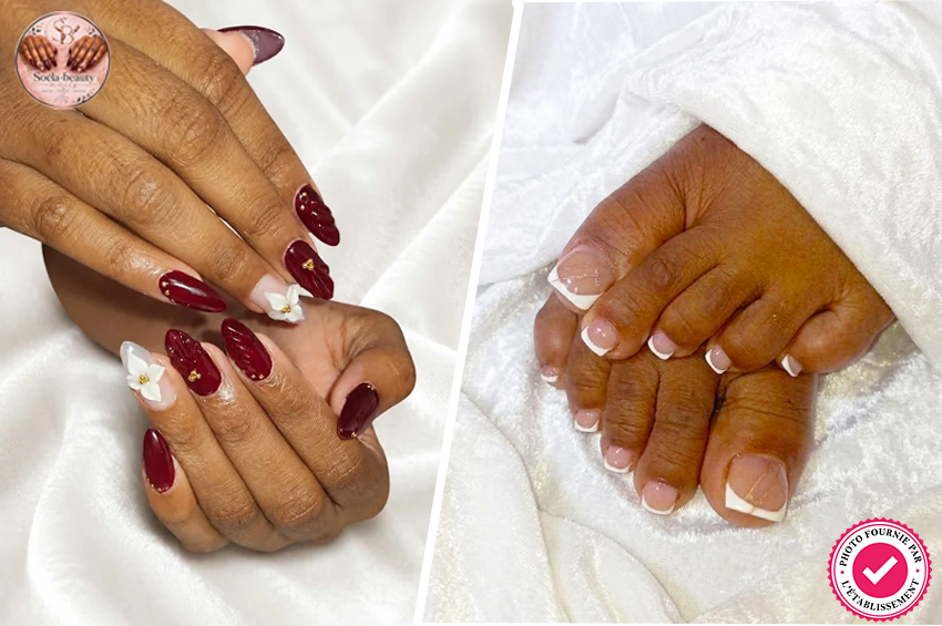 Pose vernis mains et pieds avec décos