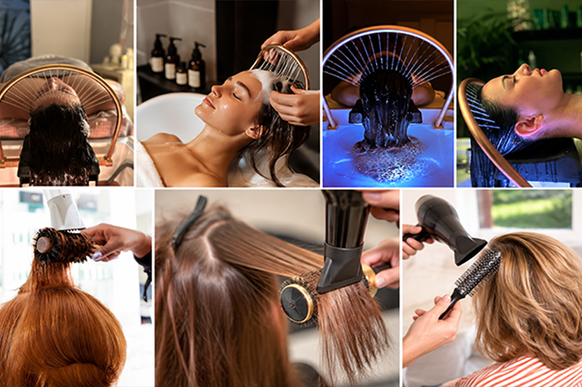Head spa avec brushing (cheveux courts et mi-longs)